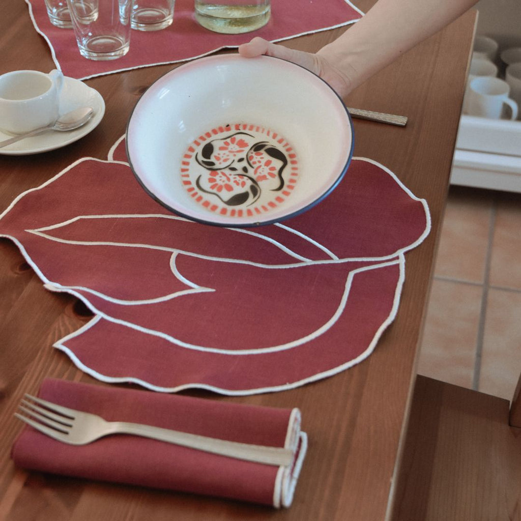 MESA BORDADA PARA DOS, SABRINA (SET DE 2)