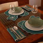 MESA BORDADA PARA DOS, SABIO (SET DE 2)