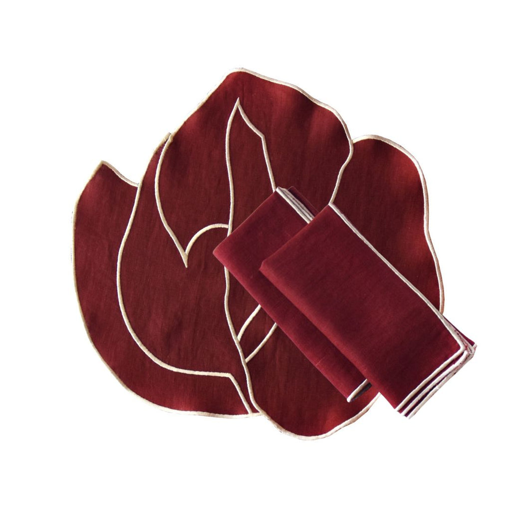 MESA BORDADA PARA DOS, SABRINA (SET DE 2)