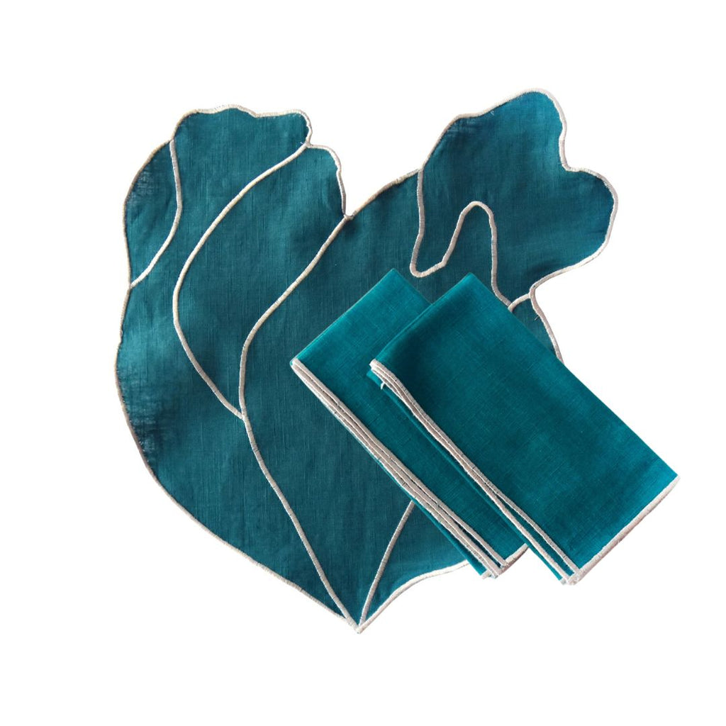 MESA BORDADA PARA DOS, SABIO (SET DE 2)